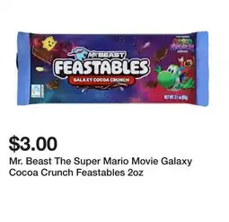 Five Below Mr. Beast The Super Mario Movie Galaxy Cocoa Crunch Feastables 2oz offer