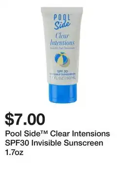 Five Below Pool Side Clear Intensions SPF30 Invisible Sunscreen 1.7oz offer