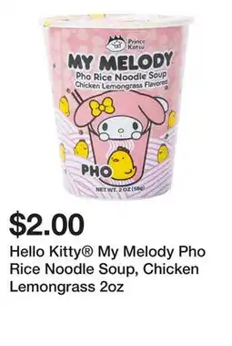 Five Below Hello Kitty My Melody Pho Rice Noodle Soup, Chicken Lemongrass 2oz offer