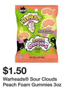 Five Below Warheads Sour Clouds Peach Foam Gummies 3oz offer