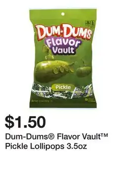 Five Below Dum-Dums Flavor Vault Pickle Lollipops 3.5oz offer