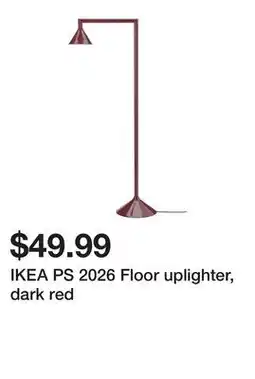 Ikea IKEA PS 2026 Floor uplighter, dark red offer