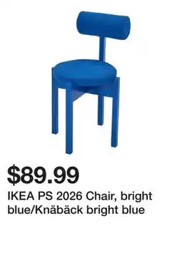 Ikea IKEA PS 2026 Chair, bright blue/Knäbäck bright blue offer
