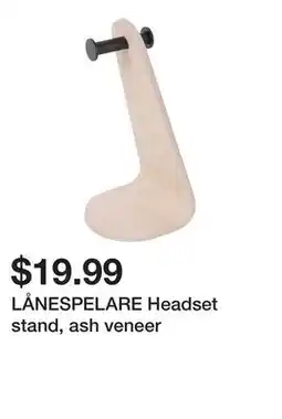 Ikea LÅNESPELARE Headset stand, ash veneer offer