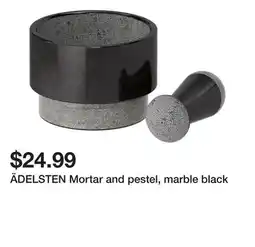 Ikea ÄDELSTEN Mortar and pestel, marble black offer