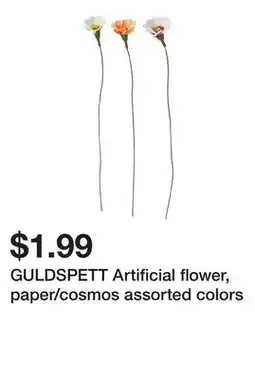 Ikea GULDSPETT Artificial flower, paper/cosmos assorted colors offer