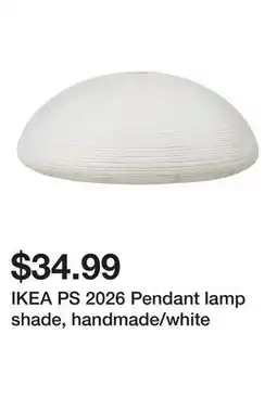 Ikea IKEA PS 2026 Pendant lamp shade, handmade/white offer