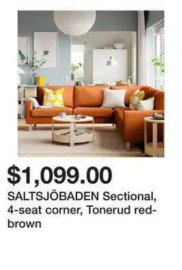 Ikea SALTSJÖBADEN Sectional, 4-seat corner, Tonerud red-brown offer