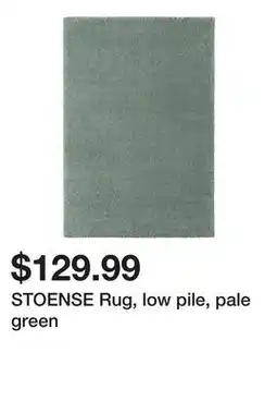 Ikea STOENSE Rug, low pile, pale green offer