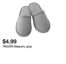 Ikea TÅSJÖN Slippers, gray offer