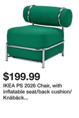 Ikea IKEA PS 2026 Chair, with inflatable seat/back cushion/Knäbäck bright green offer