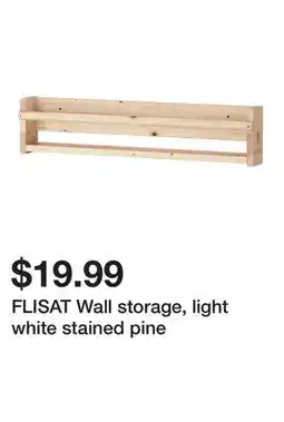Ikea FLISAT Wall storage, light white stained pine offer