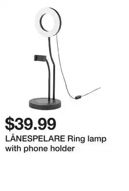 Ikea LÅNESPELARE Ring lamp with phone holder offer