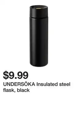 Ikea UNDERSÖKA Insulated steel flask, black offer