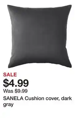 Ikea SANELA Cushion cover, dark gray offer