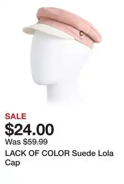 Marshalls LACK OF COLOR Suede Lola Cap offer