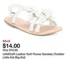 Marshalls L'AMOUR Leather Soft Flower Sandals (Toddler Little Kid Big Kid) offer