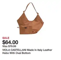 Marshalls VIOLA CASTELLANI Made In Italy Leather Hobo With Oval Bottom offer
