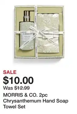 Marshalls MORRIS & CO. 2pc Chrysanthemum Hand Soap Towel Set offer