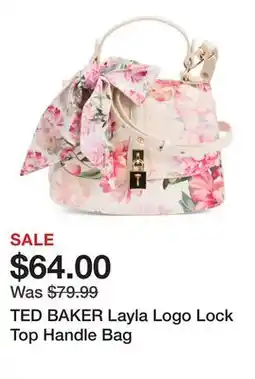 Marshalls TED BAKER Layla Logo Lock Top Handle Bag offer