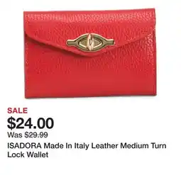 Marshalls ISADORA Made In Italy Leather Medium Turn Lock Wallet offer