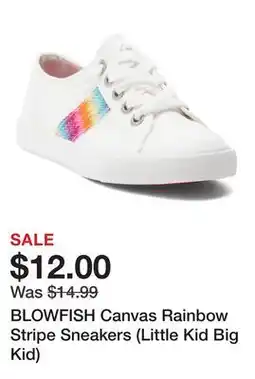 Marshalls BLOWFISH Canvas Rainbow Stripe Sneakers (Little Kid Big Kid) offer