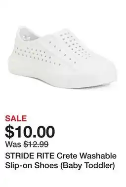 Marshalls STRIDE RITE Crete Washable Slip-on Shoes (Baby Toddler) offer