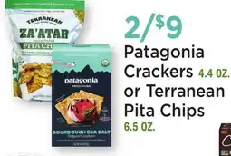 Heinen's Patagonia Crackers or Terranean Pita Chips offer