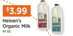 Heinen's Heinen's Organic Milk offer