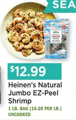 Heinen's Heinen's Natural Jumbo EZ-Peel Shrimp offer