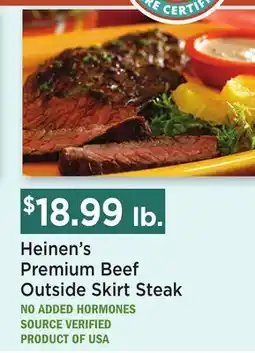 Heinen's Heinen's Premium Beef Outside Skirt Steak offer