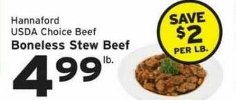 Hannaford Hannaford USDA Choice Beef Boneless Stew Beef offer