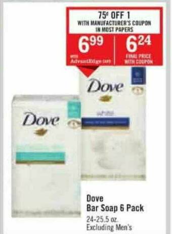 Price Chopper Dove Bar Soap 6 Pack offer