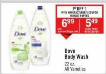 Price Chopper Dove Body Wash offer