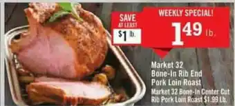 Price Chopper Market 32 Bone-In Rib End Pork Loin Roast offer