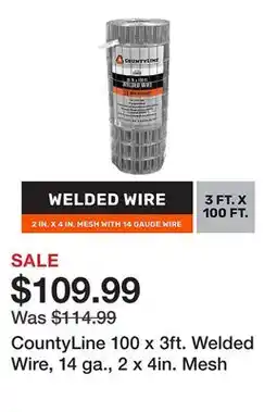Tractor Supply Company CountyLine 100 x 3ft. Welded Wire, 14 ga., 2 x 4in. Mesh offer