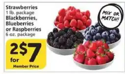Albertsons Strawberries, Blackberries, Blueberries or Raspberries offer