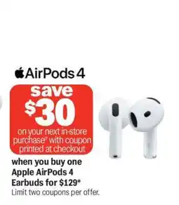 Meijer Apple AirPods 4 offer
