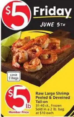 Albertsons Raw Large Shrimp offer