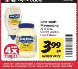 Safeway Best Foods Mayonnaise offer