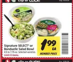 Safeway Signature SELECT or Bonduelle Salad Bowl offer
