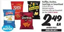 Safeway Ruffles, Doritos, SunChips or Smartfood offer
