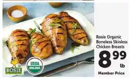 Safeway Rosie Organic Boneless Skinless Chicken Breasts offer