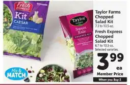 Safeway Taylor Farms Chopped Salad Kit / Fresh Express Chopped Salad Kit offer