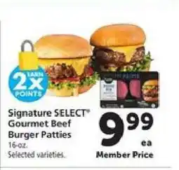 Safeway Signature SELECT Gourmet Beef Burger Patties offer