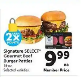 Safeway Signature SELECT Gourmet Beef Burger Patties offer