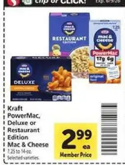 Safeway Kraft PowerMac, Deluxe or Restaurant Edition Mac & Cheese offer