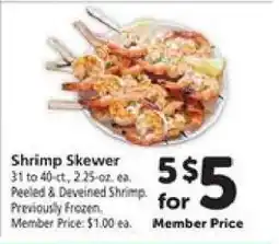 Safeway Shrimp Skewer offer