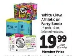 Safeway White Claw, Athletic or Party Bomb offer