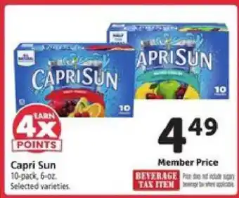 Safeway Capri Sun offer